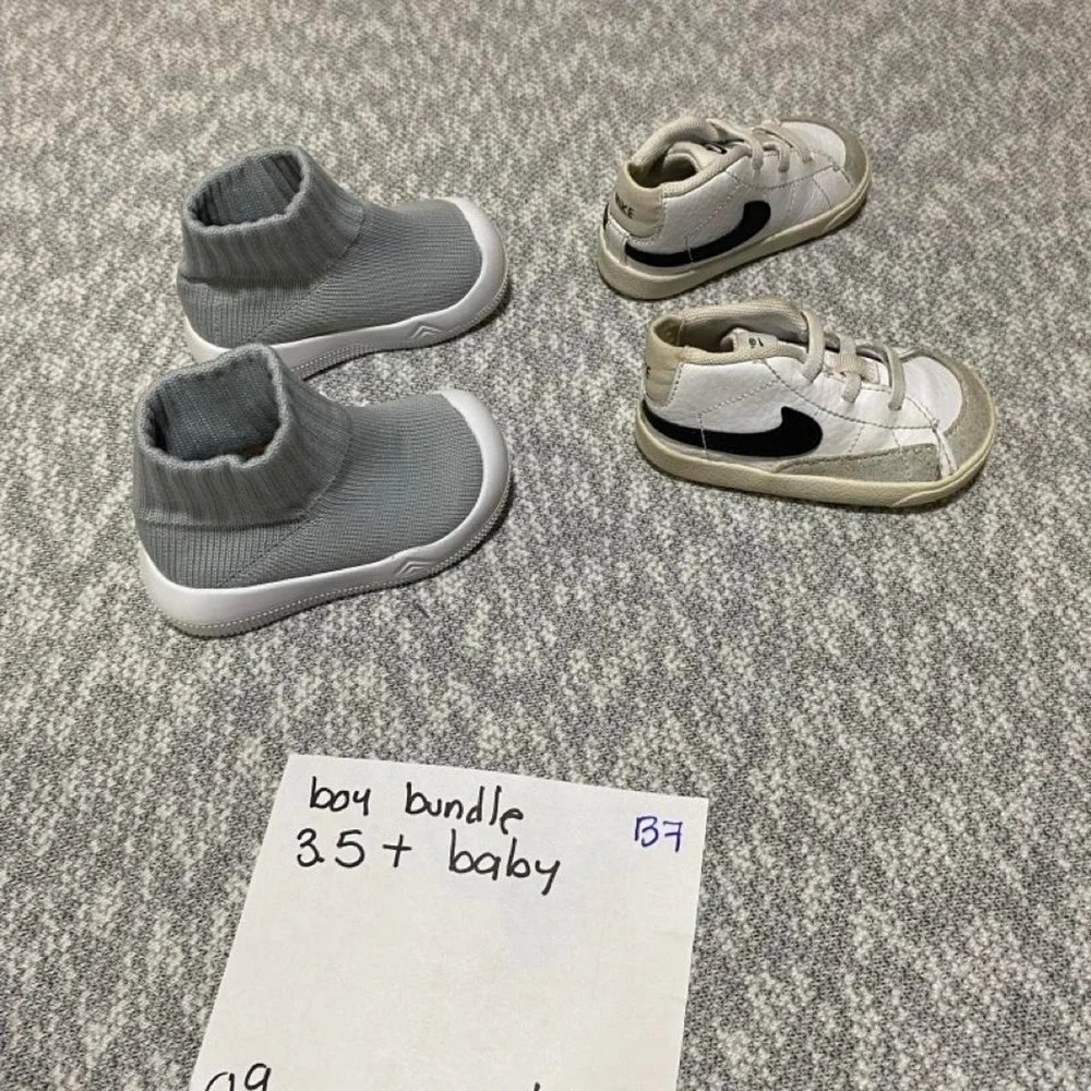 Baby boy bundle of 2 pairs of shoes size 3.5. SKU-B7#babygirl